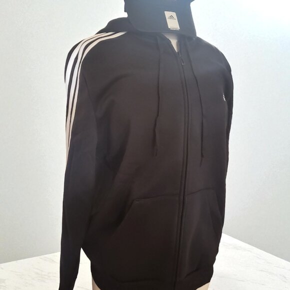 ADIDAS Set 2 piecesActive Jacket 3 Striped women Black XL/ADIDAS black hat women - Picture 4 of 5